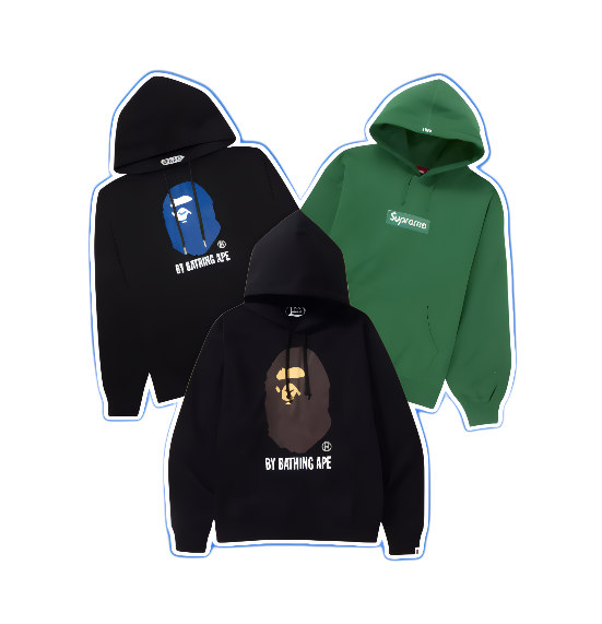 Bape x Supreme Hoodies Supplier (Bulk Supplier)