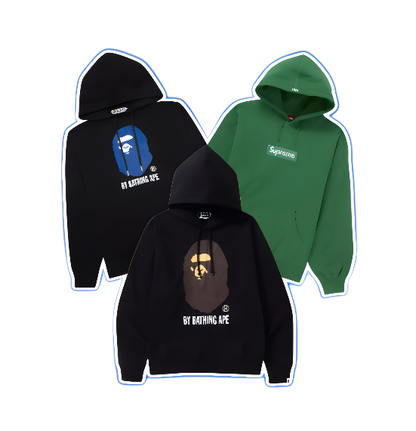 Bape x Supreme Hoodies Supplier (Bulk Supplier)